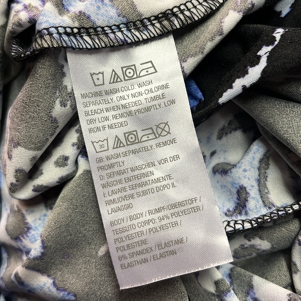 NWT Attitudes by Renee Black & Blue Animal Print V-Neck Maxi Dress - Picture 16 of 16
